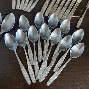 12 Pcs Dinner Tea Soup Spoon Vintage Custom Craft Stainless CUS3 Taiwan Flatware